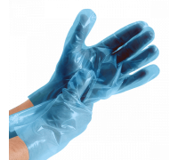 Перчатки ТПЭ голубой размер L 200 шт/уп
